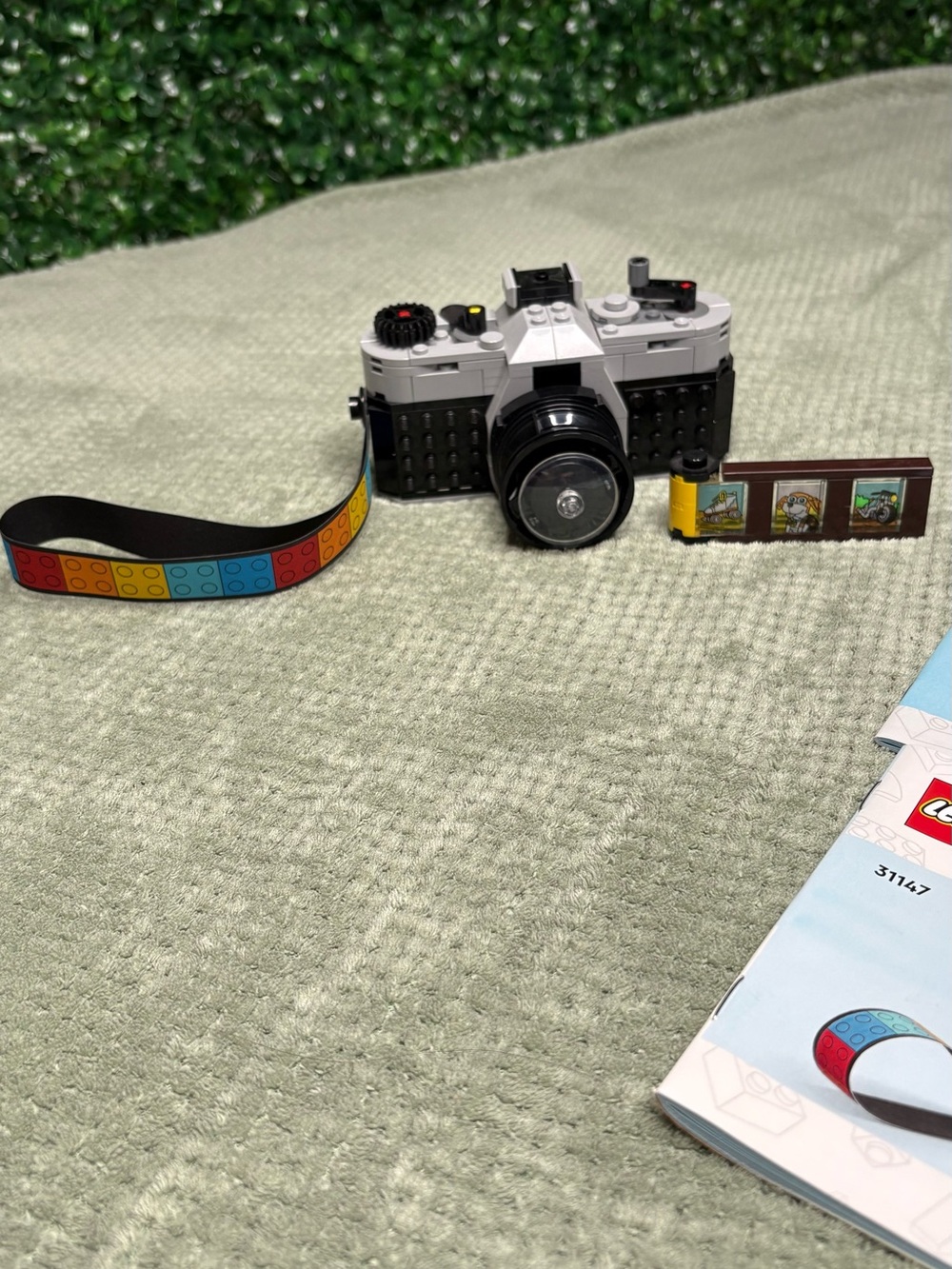 Lego 3 in 1 Black and White Vintage Camera with Multicolor Strap Tv or Recorder